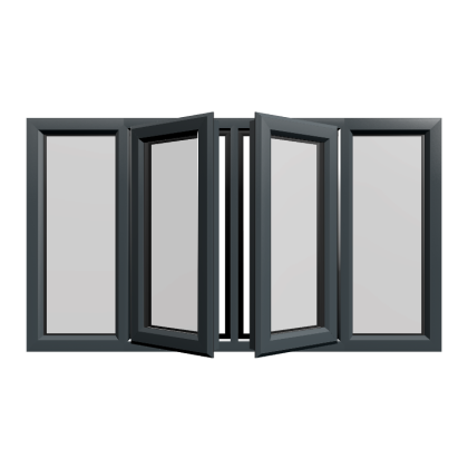 Casement 75 uPVC Window Anthracite Grey