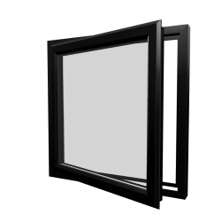 uPVC Window Black Woodgrain
