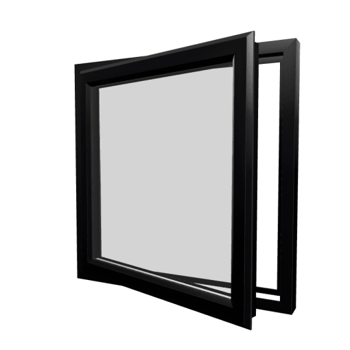 uPVC Window Black Woodgrain