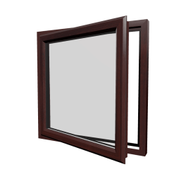 uPVC Window Rosewood Woodgrain