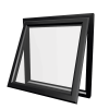 uPVC Window Black Woodgrain