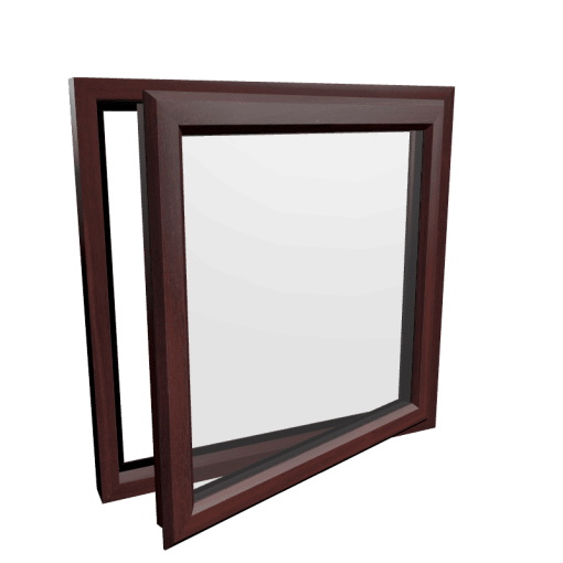 uPVC Window Rosewood Woodgrain