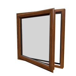 uPVC Window Golden Oak