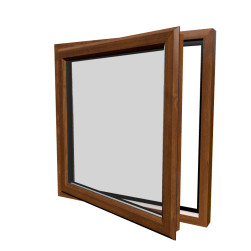 uPVC Window Golden Oak