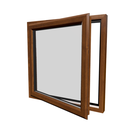 uPVC Window Golden Oak