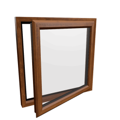 uPVC Window Golden Oak