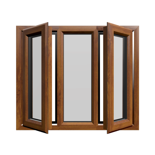 Casement 42 uPVC Window Golden Oak
