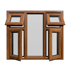 Casement 53 uPVC Window Golden Oak