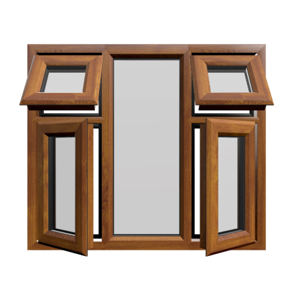 Casement 53 uPVC Window Golden Oak