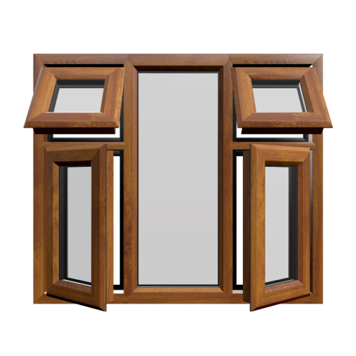 Casement 53 uPVC Window Golden Oak