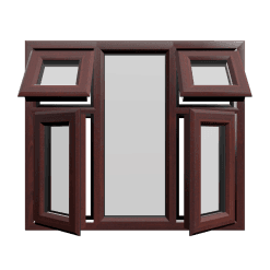 Casement 53 uPVC Window Rosewood Woodgrain
