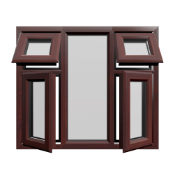 Casement 53 uPVC Window Rosewood Woodgrain