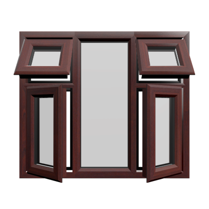 Casement 53 uPVC Window Rosewood Woodgrain