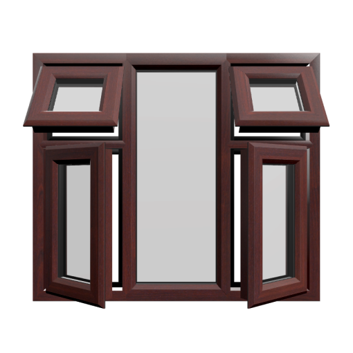 Casement 53 uPVC Window Rosewood Woodgrain