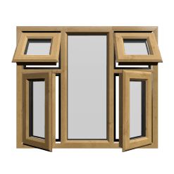 Casement 53 uPVC Window Irish Oak