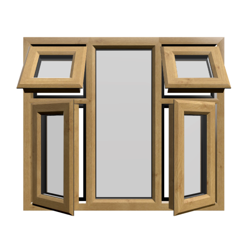Casement 53 uPVC Window Irish Oak