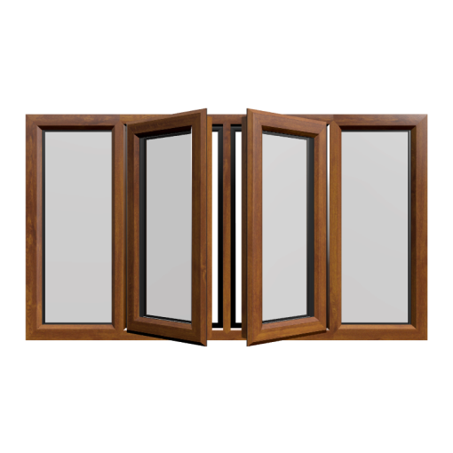 Casement 75 uPVC Window Golden Oak