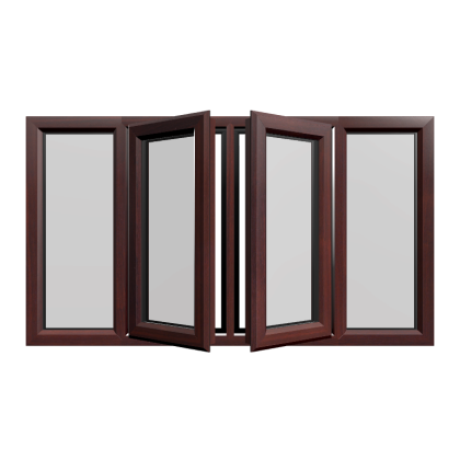 Casement 75 uPVC Window Rosewood Woodgrain