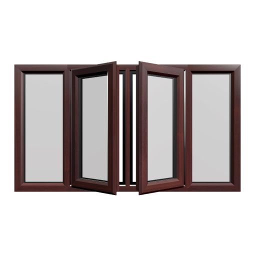 Casement 75 uPVC Window Rosewood Woodgrain