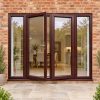 Rosewood French Doors with Side Panels fitted to the back of a house