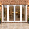 2690mm x 2090mm - White uPVC French Doors with Wide Side Panels fitted to the back of a house
