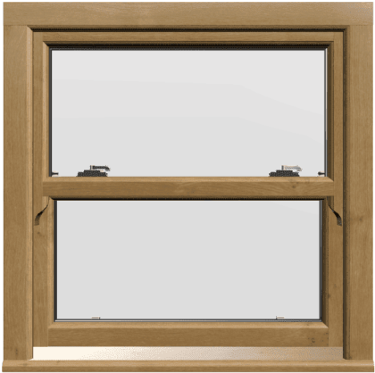 uPVC Irish Oak Sliding Sash Window - Build Your Own