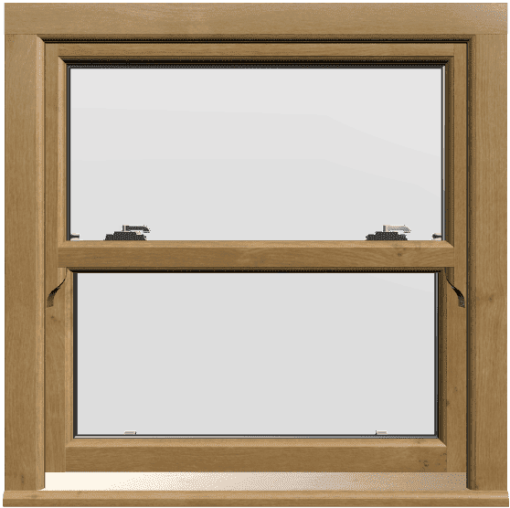 uPVC Irish Oak Sliding Sash Window - Build Your Own