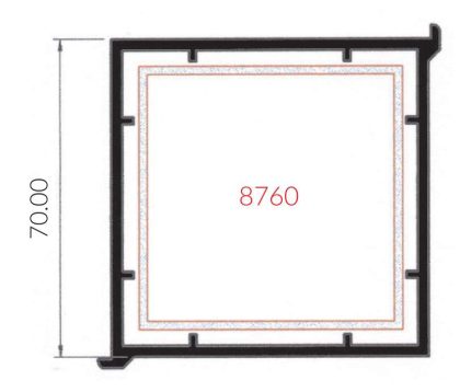 70mm Square Bay Pole