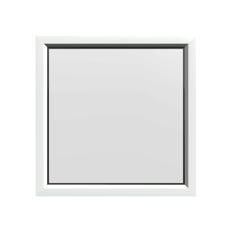 White uPVC casement window product illustration